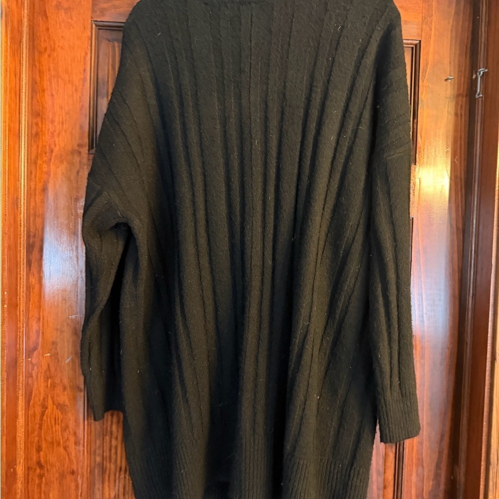 Torrid Black Cardigan with Red Embroidered Crest - Picture 3 of 3